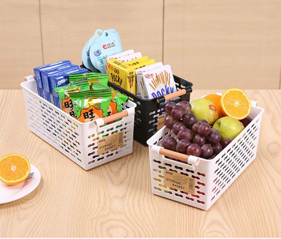 Японские Пластиковые корзины для хранения, Домашний Органайзер, фруктовые игрушки, одежда, перчатка, ящик для хранения, складываемая корзина для хранения мусора