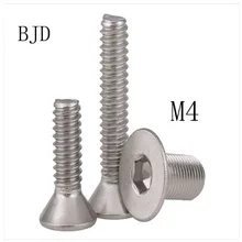 50 pcs parafusos 4mm DIN7991 M4 Seis angle flat head parafuso em aço inoxidável adequado para todos os tipos de brinquedos modelo