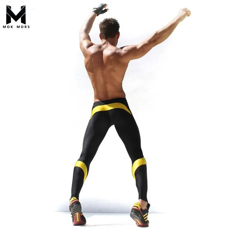 Mens Workout font b Fitness b font Compression Leggings Pants Bottom MMA Men Crossfit Weight Lifting