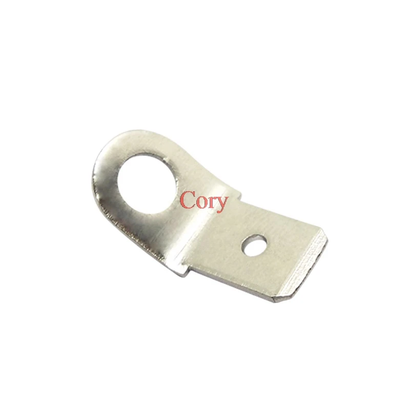 

100pcs 6.3 Speaker terminals tinned copper terminal lug inserts male insert molding curved foot plug terminals CZYC