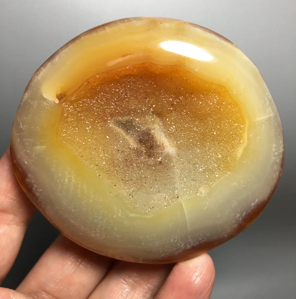 

204g Agate Geode ! High quality NATURAL CARNELIAN CRYSTAL QUARTZ Healing Agate geode crystal stone