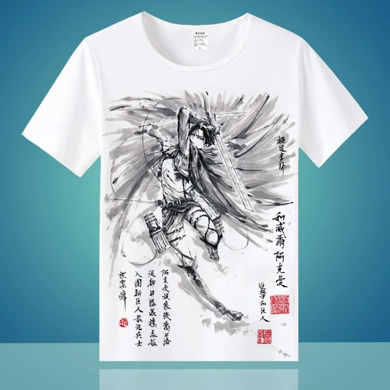 

Cool Japanese Anime Attack On Titan 3 Touken Ranbu Online Saiyuki T Shirt Men Women T-Shirts Short Sleeve Cosplay T-shirt Gift