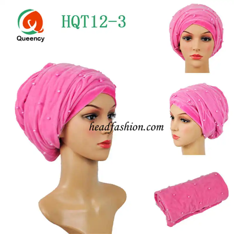 

New arrival!!Free shipping Beauty Women African turban Width72"*22"headtie gele with beads and net lace soft headwrap for women.