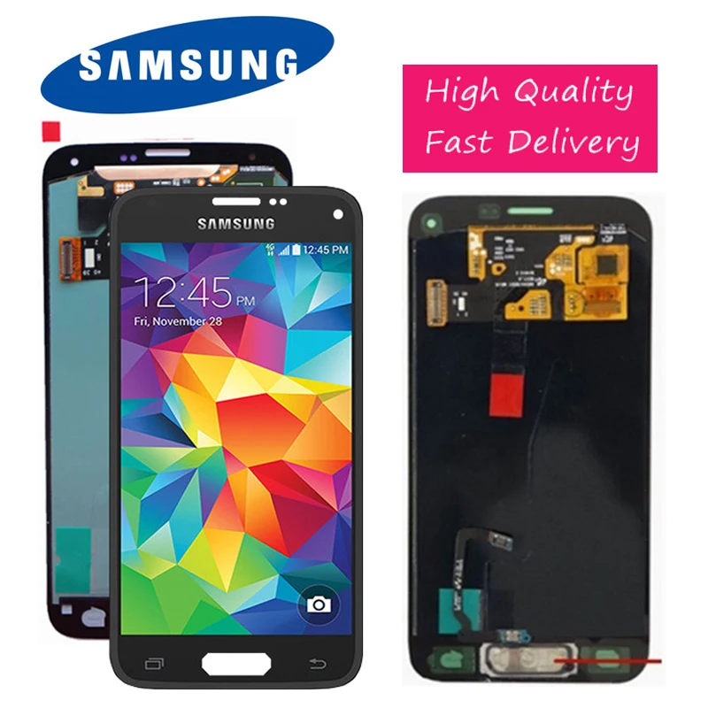 Оригинальный дисплей SUPER AMOLED 5 1 ''для SAMSUNG Galaxy S5 ЖК с сенсорным экраном для i9600 G900