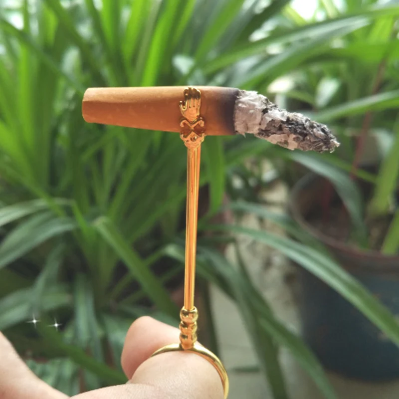 1 Pcs Metal Ring Cigarette Rack Holder Clip Finger Hand Smoking