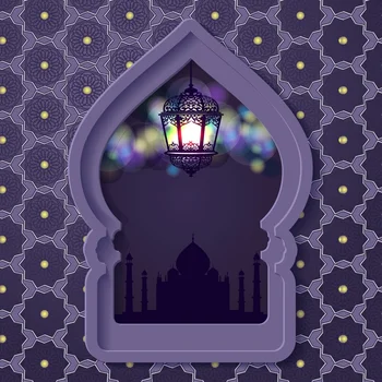 

Laeacco Vintage Flower Pattern Mosque Ramadan Kareem Lantern Photo Backgrounds Photography Backdrops Photocall Photo Studio
