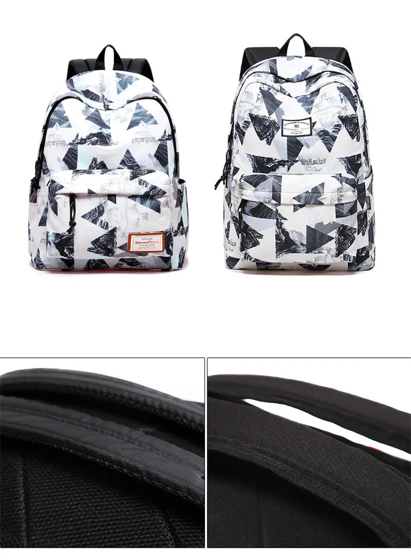 Для женщин рюкзаки для девочек-подростков, детские штаны с геометрическим принтом школьные сумки для путешествий для отдыха; рюкзак для ноутбука женский нейлоновые рюкзаки