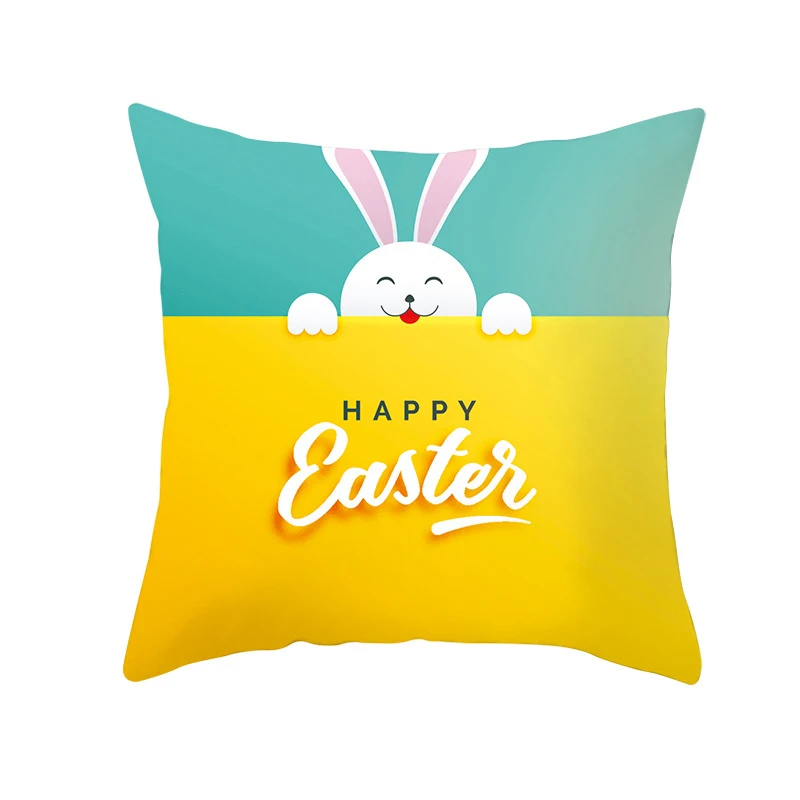 45*45 см Хлопок Кролик Happy Easter украшения для дома подушки Кролик яйца наволочки для подушки пасхальный декор wielkano