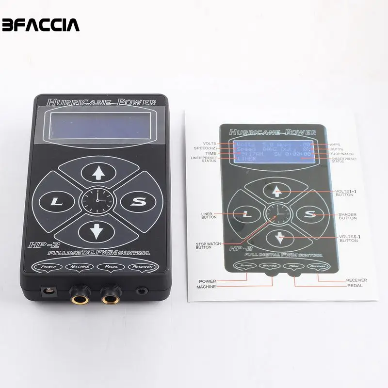 

Bfaccia Tattoo Power Supply Upgrade Tattoo Machine HP-2 Intelligent Digital LCD Makeup Dual Power Tattoo Supplies Set