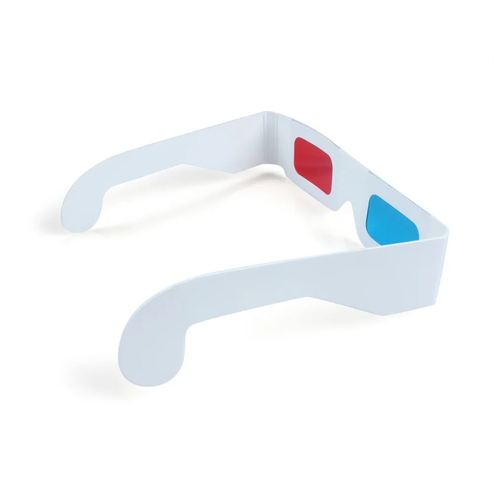 RedBlue (Cyan) 3D  Paper  Glasses Red and Cyan  White Frame Anaglyph Cardboard  (7)