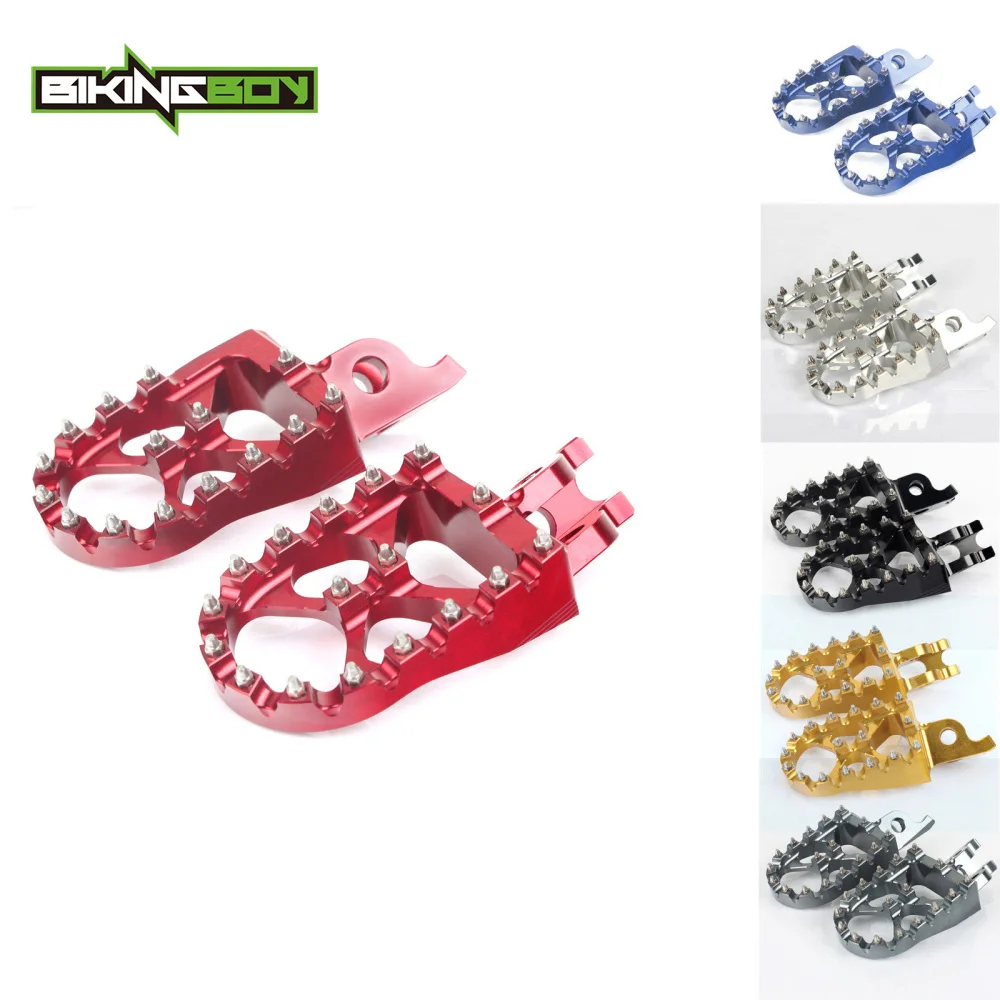 

BIKINGBOY For Honda CR 125 250 R 02-07 CR 250 R X 2004-2018 CRF 450 RX 2002-2018 CRF 150 07-17 CRF 450 RX 17-18 MX CNC Footpegs