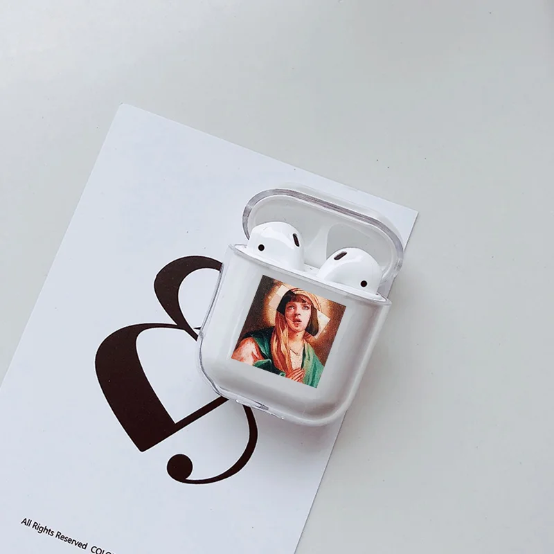 Милый чехол для Apple airpods чехол со смешными героями из мультфильмов статуи искусство Беспроводной Bluetooth наушники чехол для переноски 1/2 мягкие Защитный чехол
