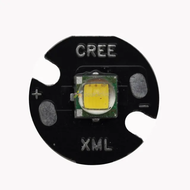 5 STÜCKE CREE Einzel die XML XM-L T6 10 Watt Warmweiß 3000 Karat 900LM LED  Strahler Birne Montiert auf 16 MM Oder 20mm PCB - AliExpress