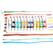 12 цветов/набор водостойких 12 мл/тюбик акриловой краски набор цветных стеклянных красок для ногтей краски для рисования ткани инструменты для рисования детей DIY