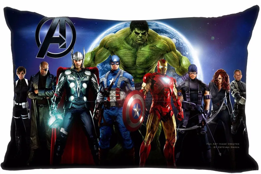 

Best Custom Spiderman Avenger Hulk Pillow Case Rectangle Pillowcases zipper 35x45cm (One Side Print)180516-06