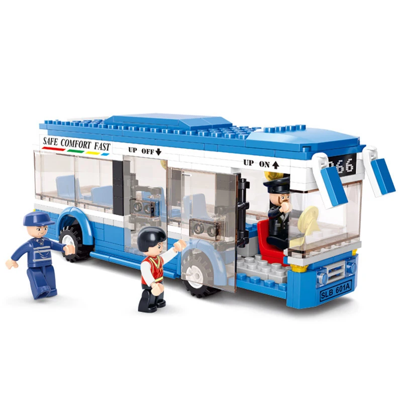 

235PCS DIY City Bus Building Model Bricks Block Kit Set Compatible legoingly City Figures Educational Toy for Children Kid Gift