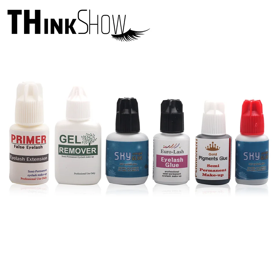

Professional Eyelash Glue,Primer,Remover for Eyelash Extension Korea Sky Glue Eyelash Extension Best Sensitive Strong Adhesive