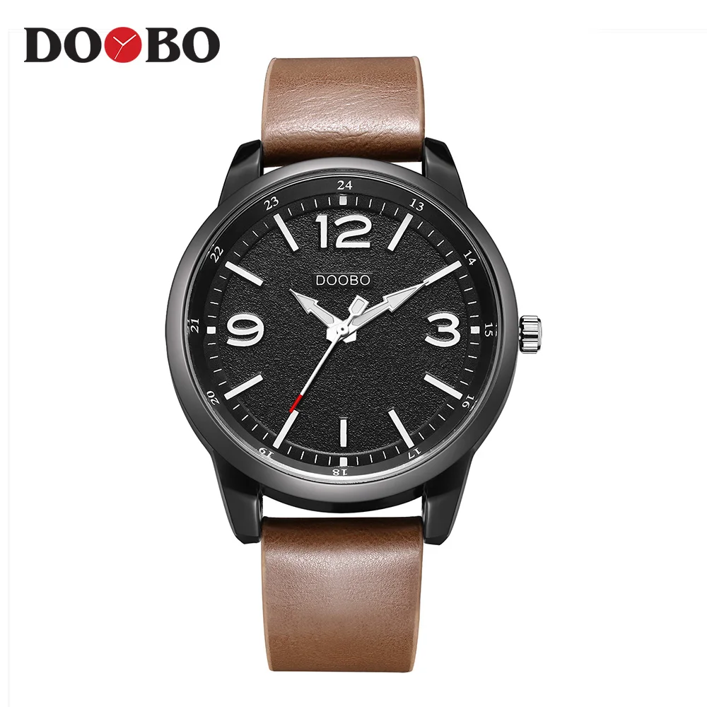 TEND Luxury Brand Men Analog Leather Sports Watches Men's Army Military Watch Male Date Quartz Clock Relogio Masculino Top - Цвет: D028 brown black