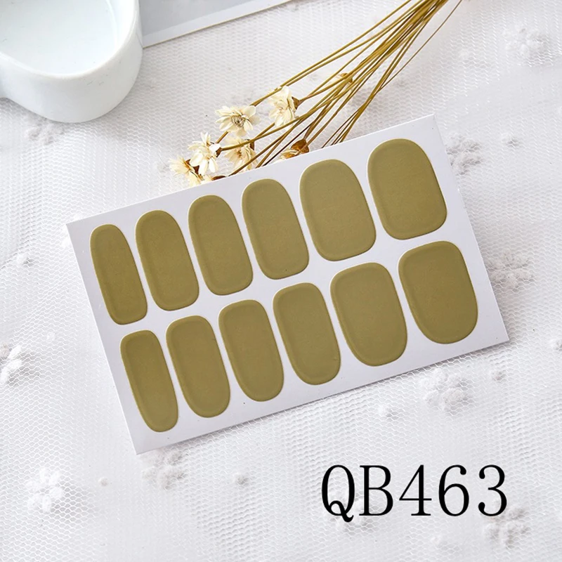 20pcs/lot Fashion Nail Sticker Pure Color Nails Art Manicure Decals