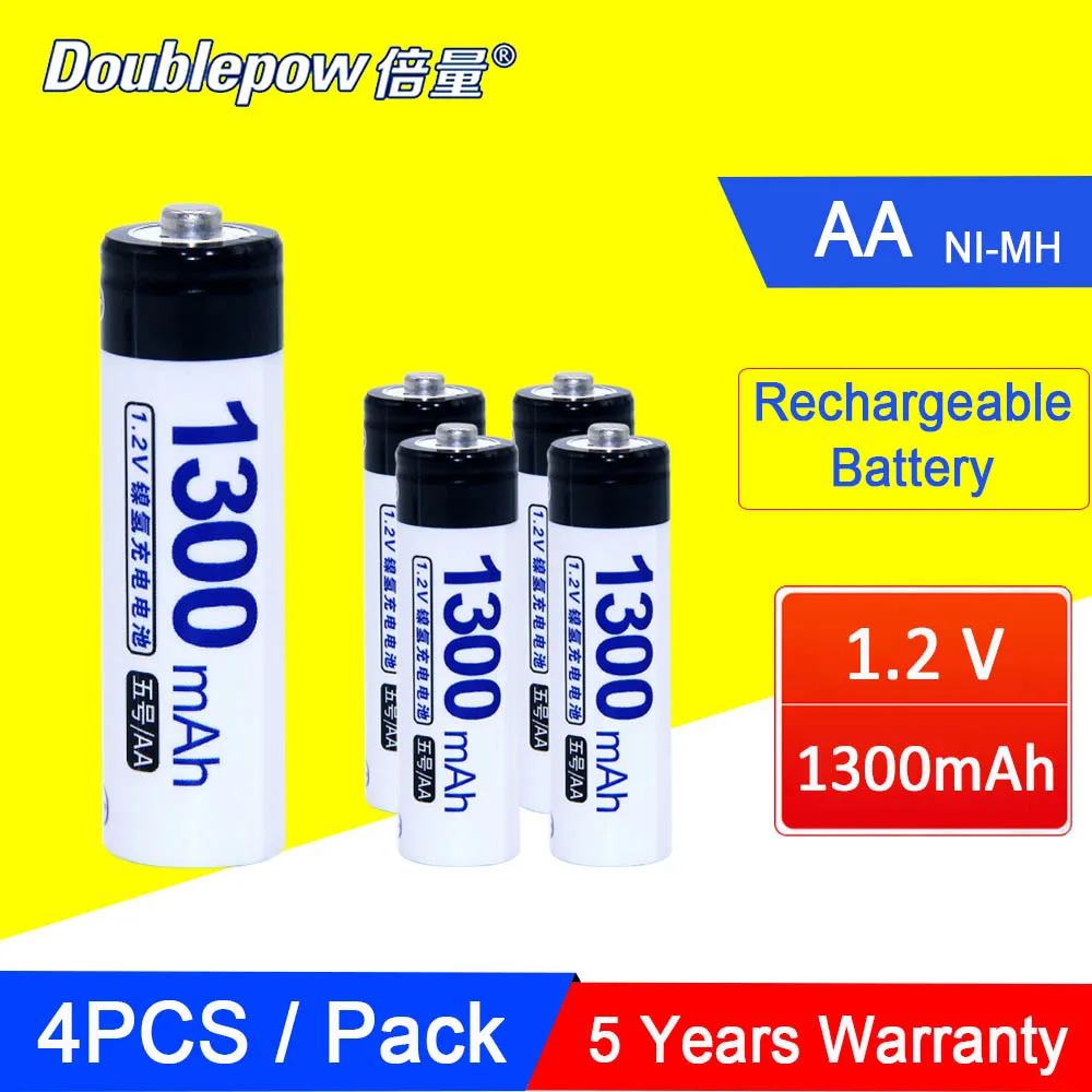 

4/8/16pcs a lot AA Ni-MH 1.2V AA Rechargeable 1300mAh Neutral Battery Rechargeable battery aa batteries for Flashlight/Toy
