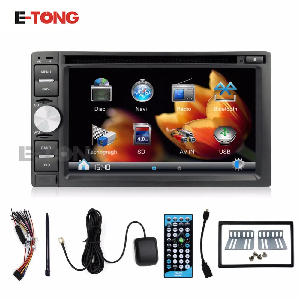 Wince 2 Din Universal Car DVD Video Player With Auto Radio Steering