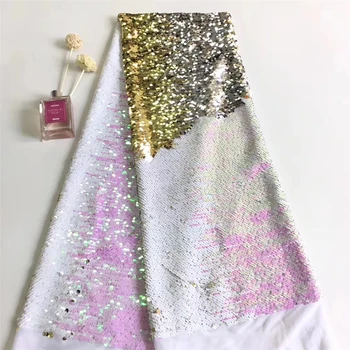 

Tollola African Lace Fabric 2019 Embroidered Nigerian Laces Fabric High Quality French Tulle Lace Fabric for Women With Sequins