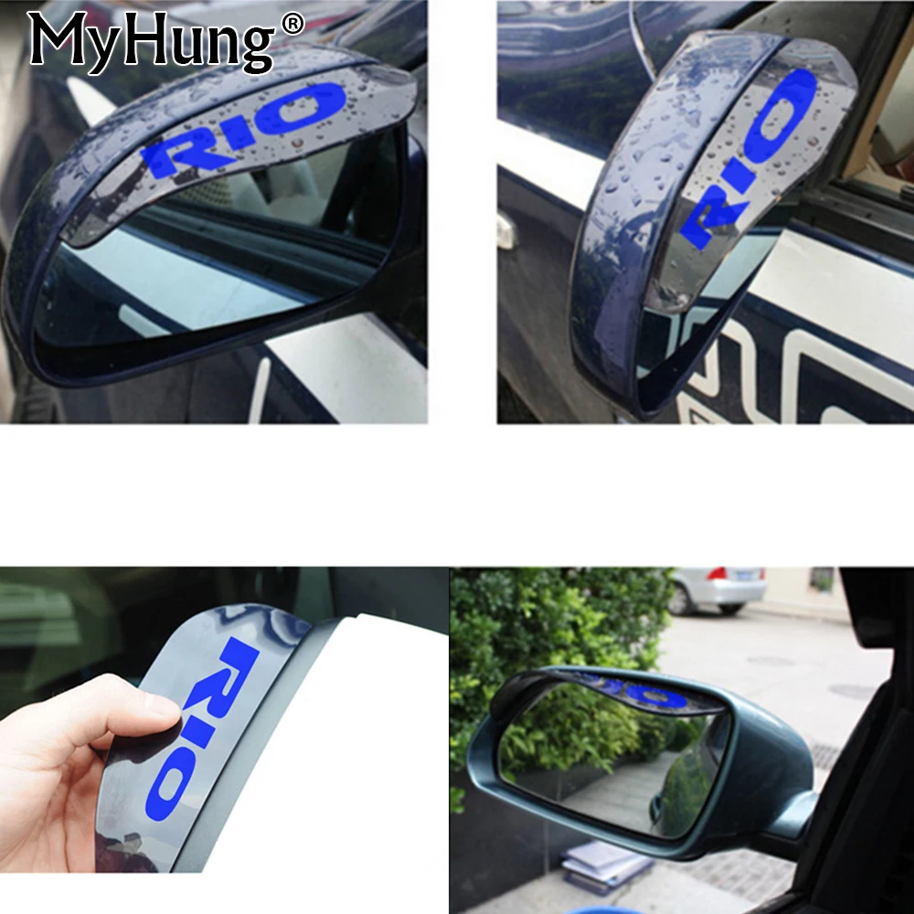 

Auto Rearview Mirror Shade Rainproof Car Back Mirror Eyebrow Rain Sticker Sun Visor For KIA RIO Car Styling NEW Arrival