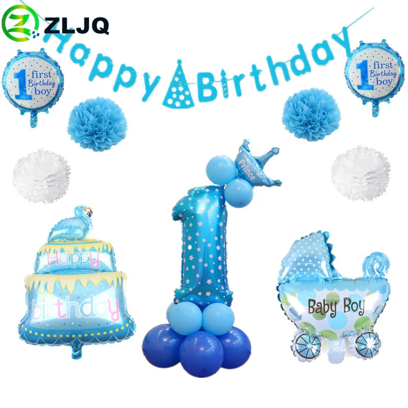 ZLJQ Baby Shower фольга Воздушные шары Фламинго торт детская коляска Гелиевый шар
