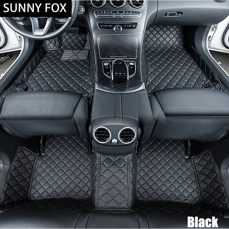 

SUNNY FOX Car floor mats Case for Toyota Camry Corolla RAV4 Mark X Crown FJ Cruiser leather Anti-slip car-styling carpet liner