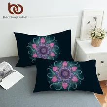 BeddingOutlet наволочка с осьминогом цветочный спальный наволочка Этническая Мандала постельные принадлежности с цветами морской океан наволоч...(China)