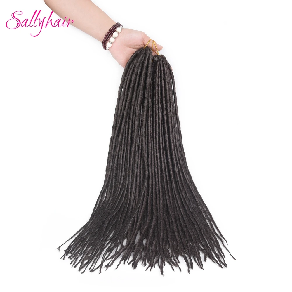 Sallyhair 1 упак. 12strands дреды 20 inch синтетический плетения волос крючком Твист косы волосы 10 Цвета коричневый белый