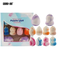 MAANGE 4/10 шт. основа под макияж губки косметические слоеного мягкой падение Тыква Форма Румяна мини составляют Красота Tool Kit с коробкой