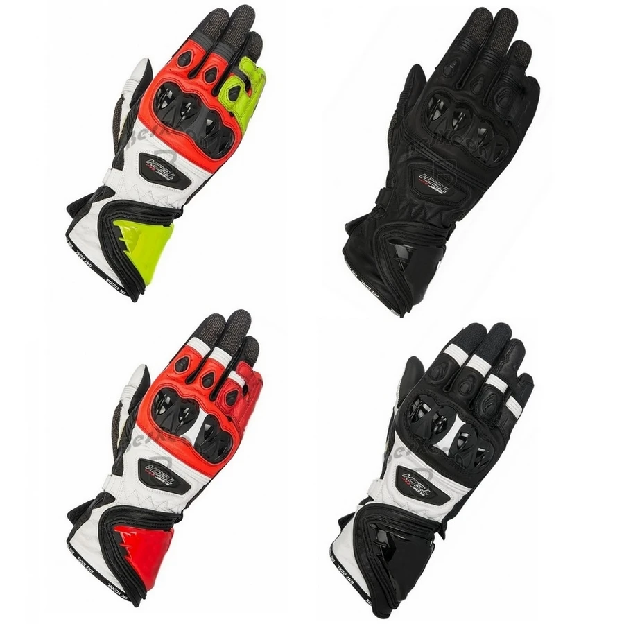 

New 4 Colors 100% Genuine Leather SuperTech Motorcycle Long Gloves Racing Driving GP PRO Motorbike Cowhide Original Gloves