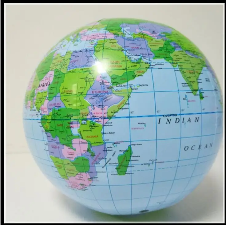 

40CM Early Educational Inflatable Earth World Geography Globe Map Balloon Toy Beach Ball