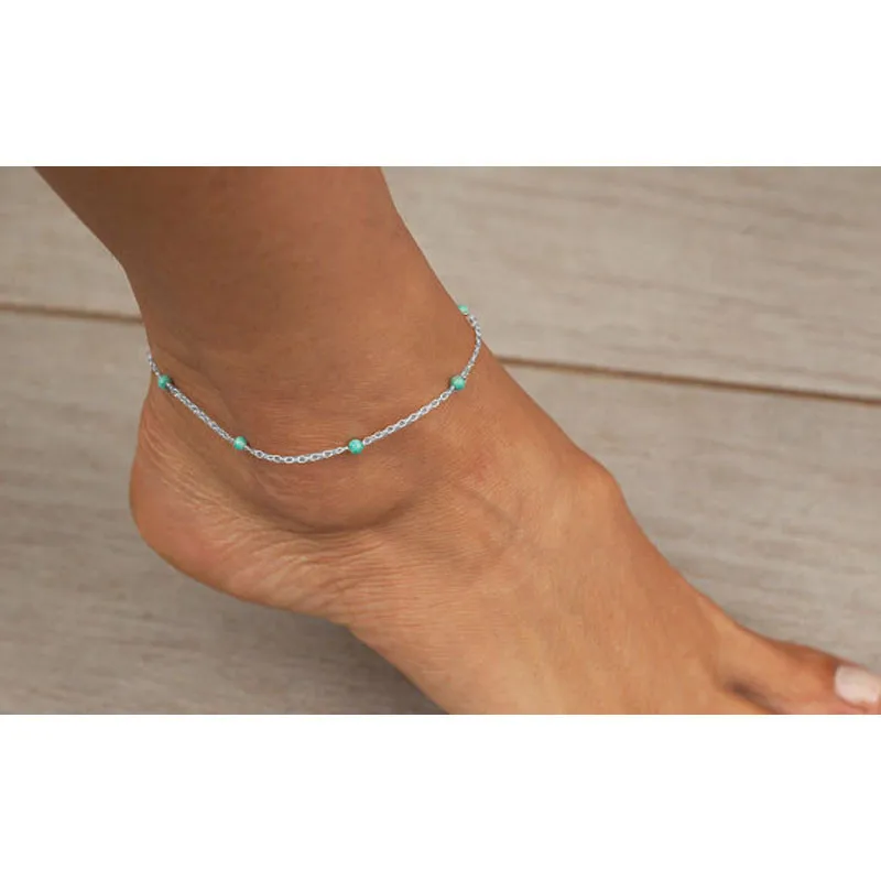 Женская цепочка с бисером на лодыжку ногу браслет ювелирные изделия|anklet foot|chain
