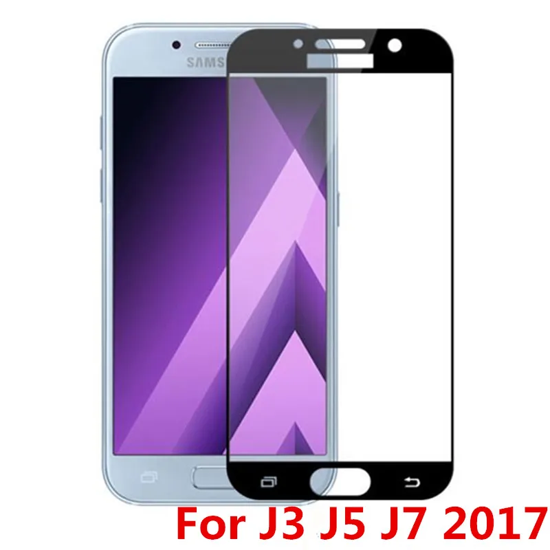 Закаленное стекло с полным покрытием для Samsung Galaxy J3 J5 J7 2017 2016 Pro Prime G570F G610F J530F J530 J320