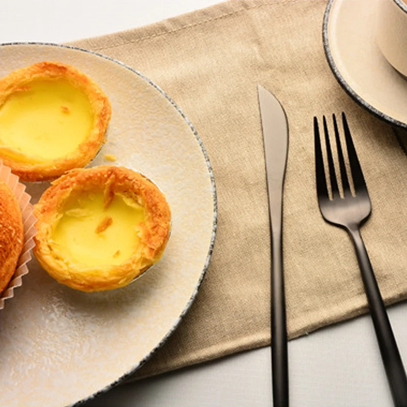 4 шт. черные столовые приборы Рождественский набор для столовых приборов из