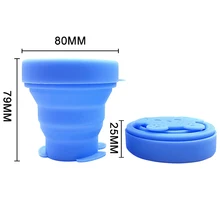 Новая складная силиконовая чашка телескопическая Складная портативная для путешествий на открытом воздухе кемпинг MK