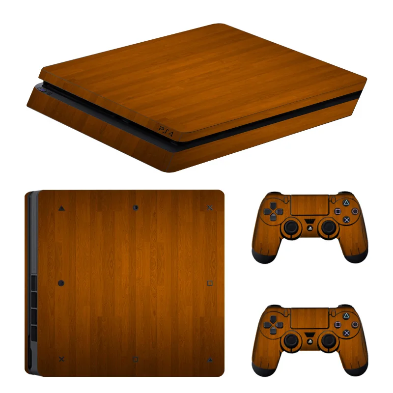 Деревянные Лесоматериалы консоли кожного покрова для Playstation 4 Slim PS4 тонкий
