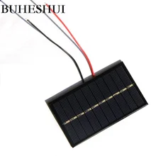 BUHESHUI 0,75 Вт 5 В фотоэлекстрические солнечные панели+ кабель/провод солнечное зарядное устройство для 3,7 в батарея системы свет игрушка образование 100*60 мм 20 шт./партия