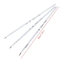 Набор кистей для рисования для акварельных акриловых красок, 3 шт