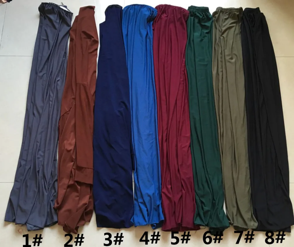 Эластичный 104 см длинный хиджаб с рукавом Khimar Jilbab Telekung Tudung простая длинная юбка 101