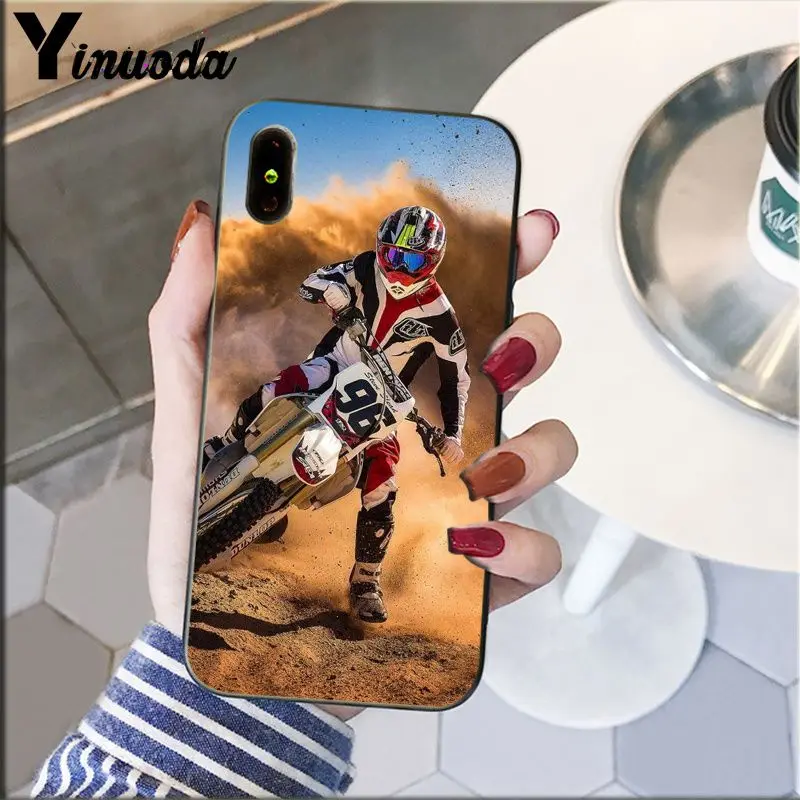 Yinuoda moto Cross moto rcycle спортивный чехол для телефона Fundas чехол для iPhone X XS MAX 6 6S 7 7plus 8 8Plus 5 5S XR