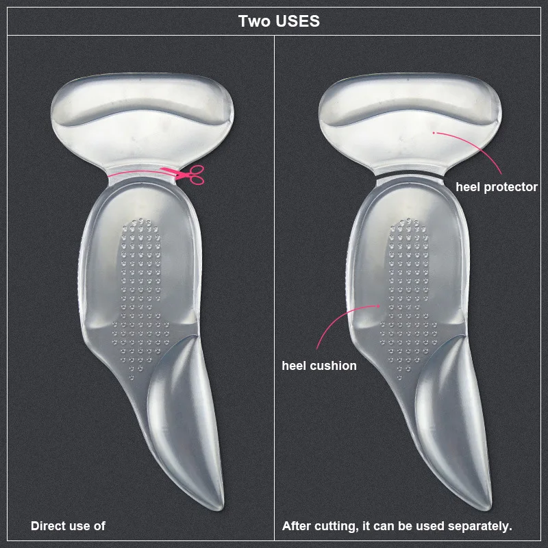 UCLOEAR Self-Adhesive Silicone Heel Heel Pad Insert Arch Support Protector Gel Feet Care Insoles Cushion For Shoes Pads