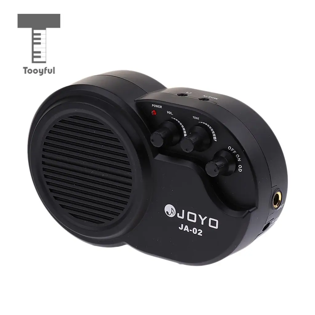 Tooyful Portable 3W Mini Distortion Guitars Amplifier Electric Guitar Amp Loud Speaker Tone Adjust Black