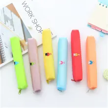 

panfelou Kawaii Simple Solid colors are cute and small Pencil Case Large Capacity pencilcase Bag Chancery School Supplies