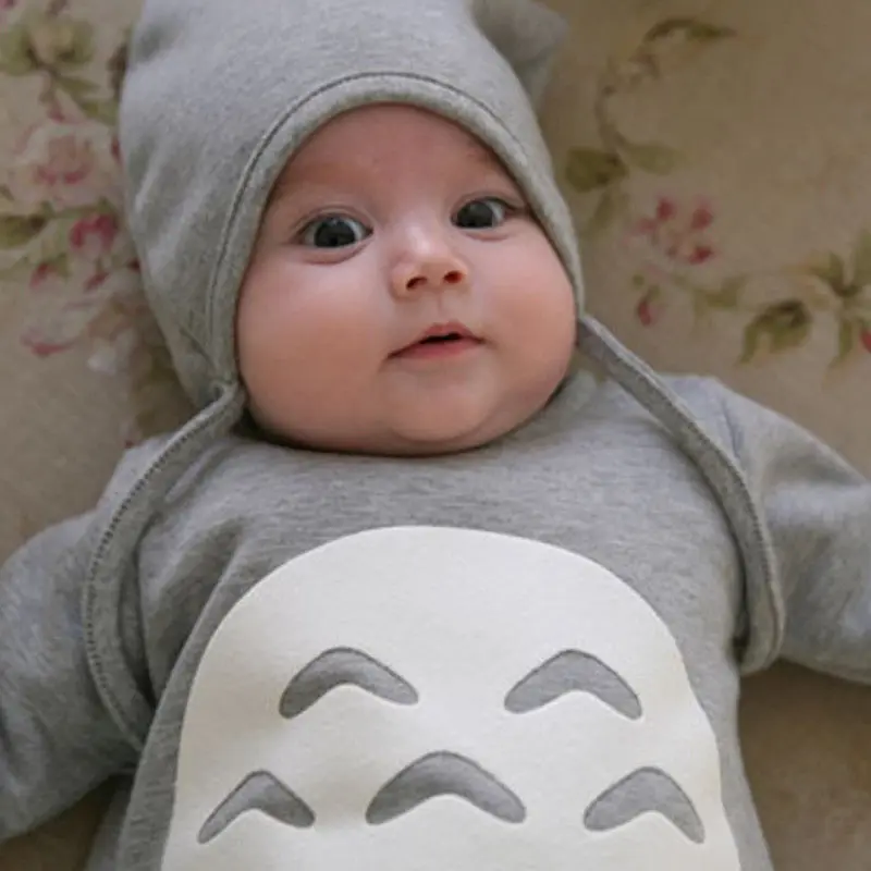 Комплект из 2 предметов Детский комбинезон с коротким рукавом + шапочка Totoro