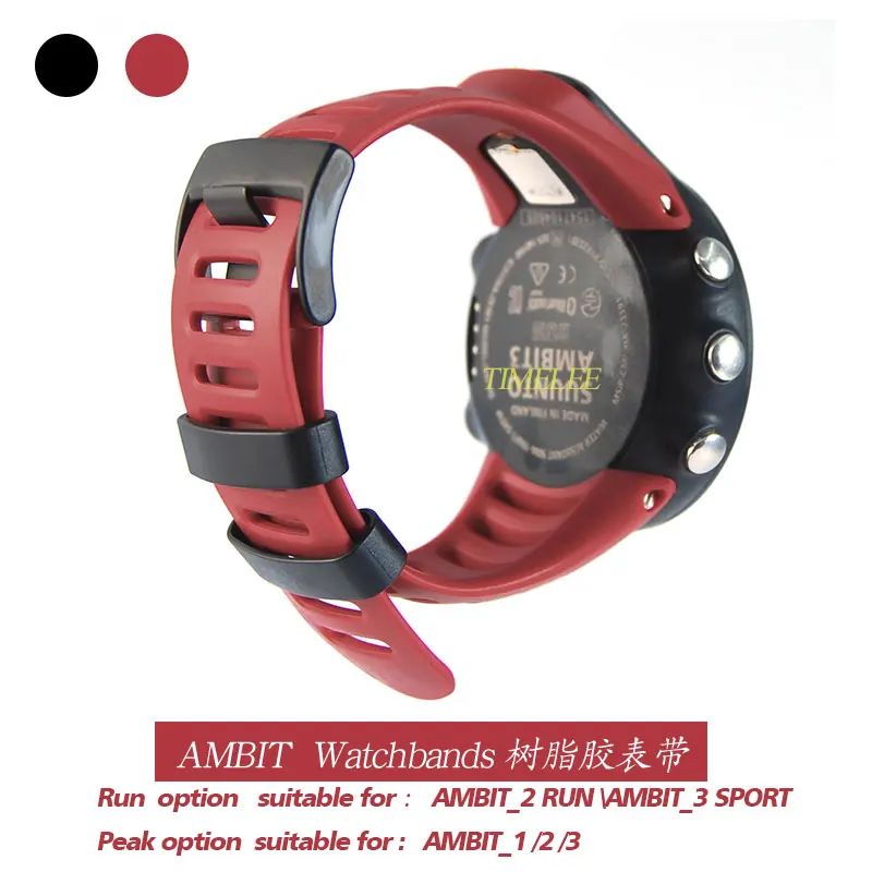 Черный, красный SUUNTO Ambit 2/3 спортивный ремешок для часов со стальной пряжкой и отверткой