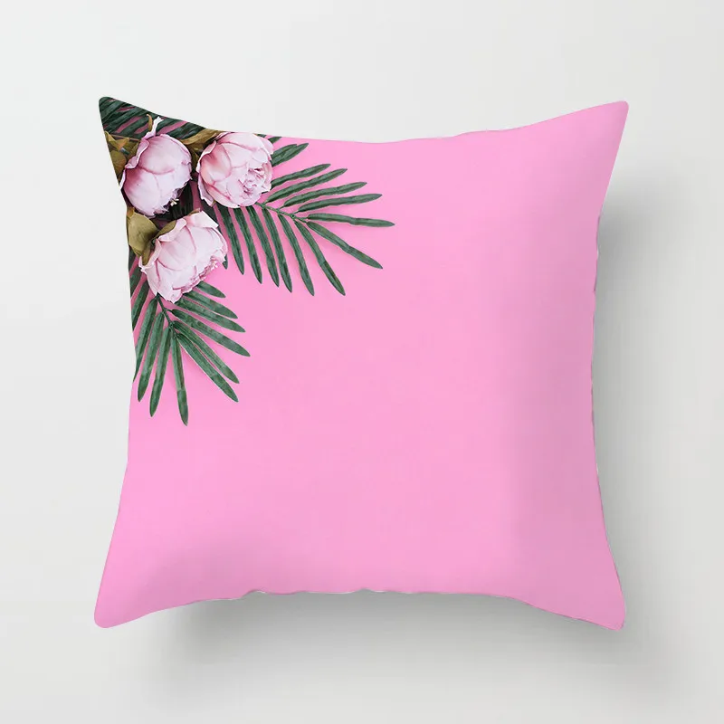 Fuwatacchi тропический лист цветок растение наволочка розовая Подушка с Фламинго чехол свадебное украшение наволочка для домашнего стула - Цвет: PC02951
