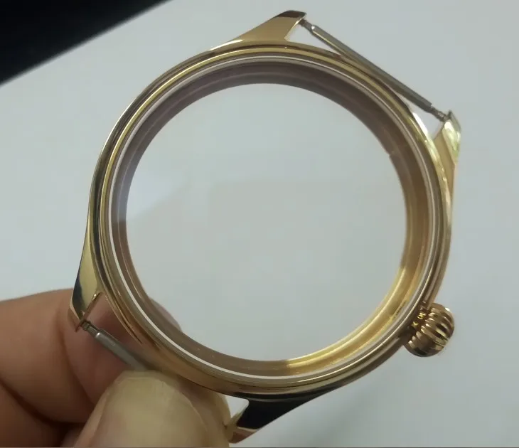 44mm High quality 316L Stainless steel Plating gold color watch cases